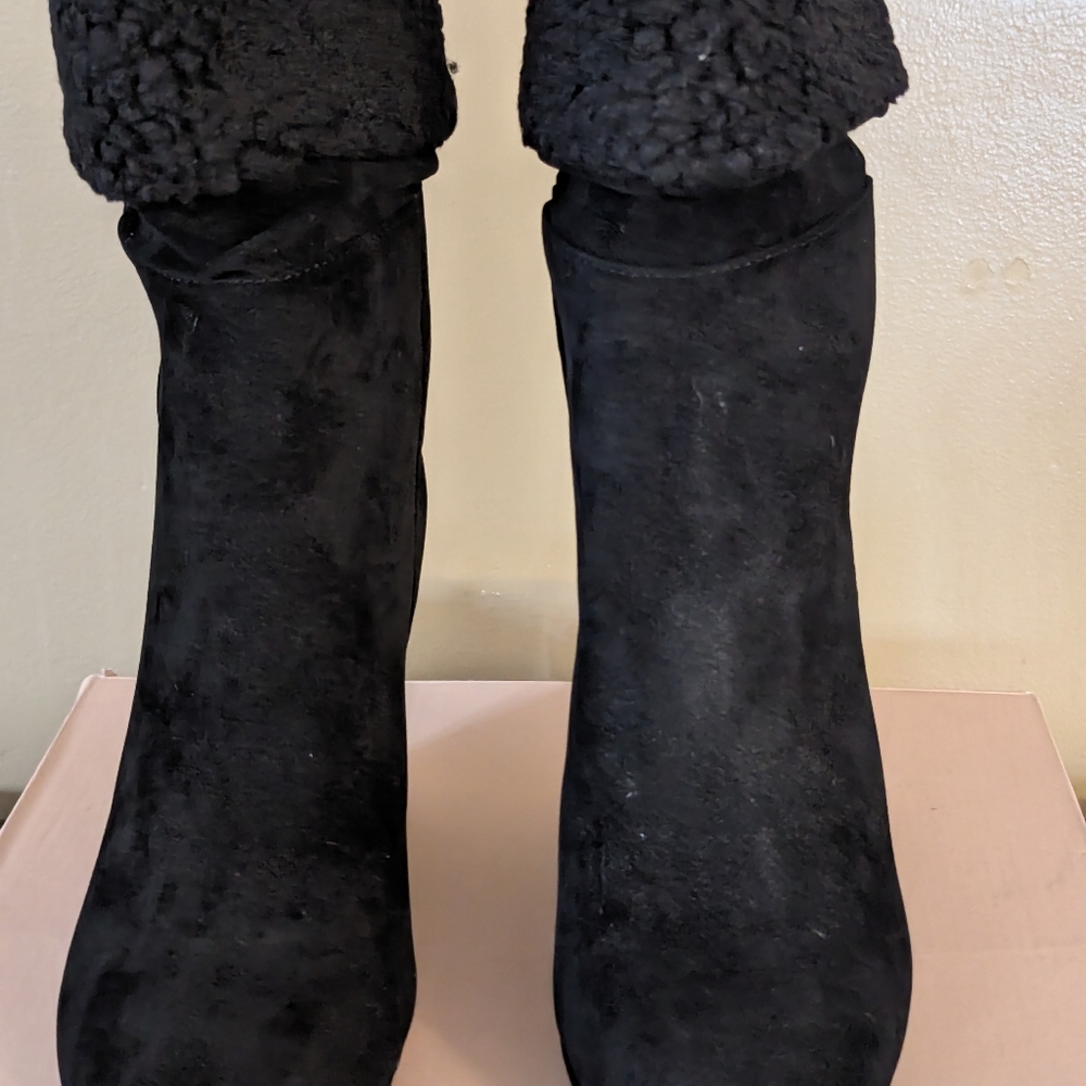 Wedges black booties. Size 8